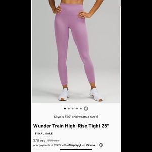 Lulu Lemon leggings purple